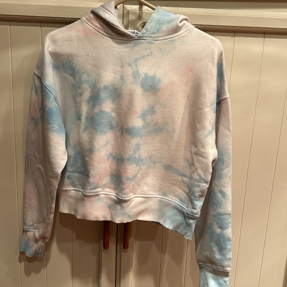 Frankies Bikinis Tie Dye Burl Cropped Sweatshirt - Picture 4 of 8